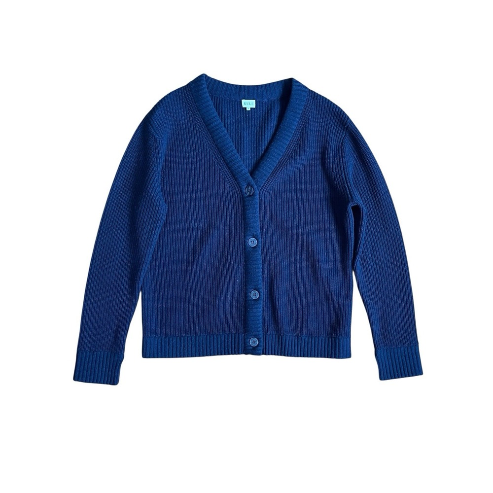 Kule The Raffa Cardigan Sweater Cashmere‎ Wool Blend Navy Blue Size S